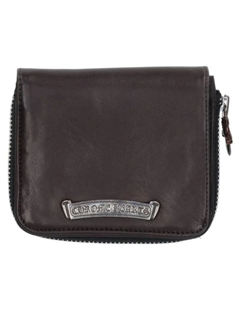 Chrome Hearts SQ Zip Bill Square Zip Round Zip Leather Wallet
